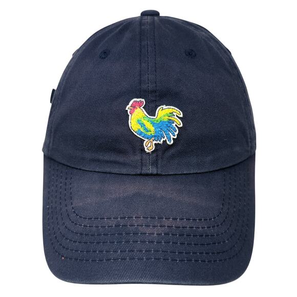 Rooster Slideback Baseball Cap Blue One Size Adjustable Embroidered Chubbies - Picture 1 of 9
